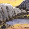 'Am Bergsee' - Aquarell, Tusche - 12 x 16 cm - 23.05.11 